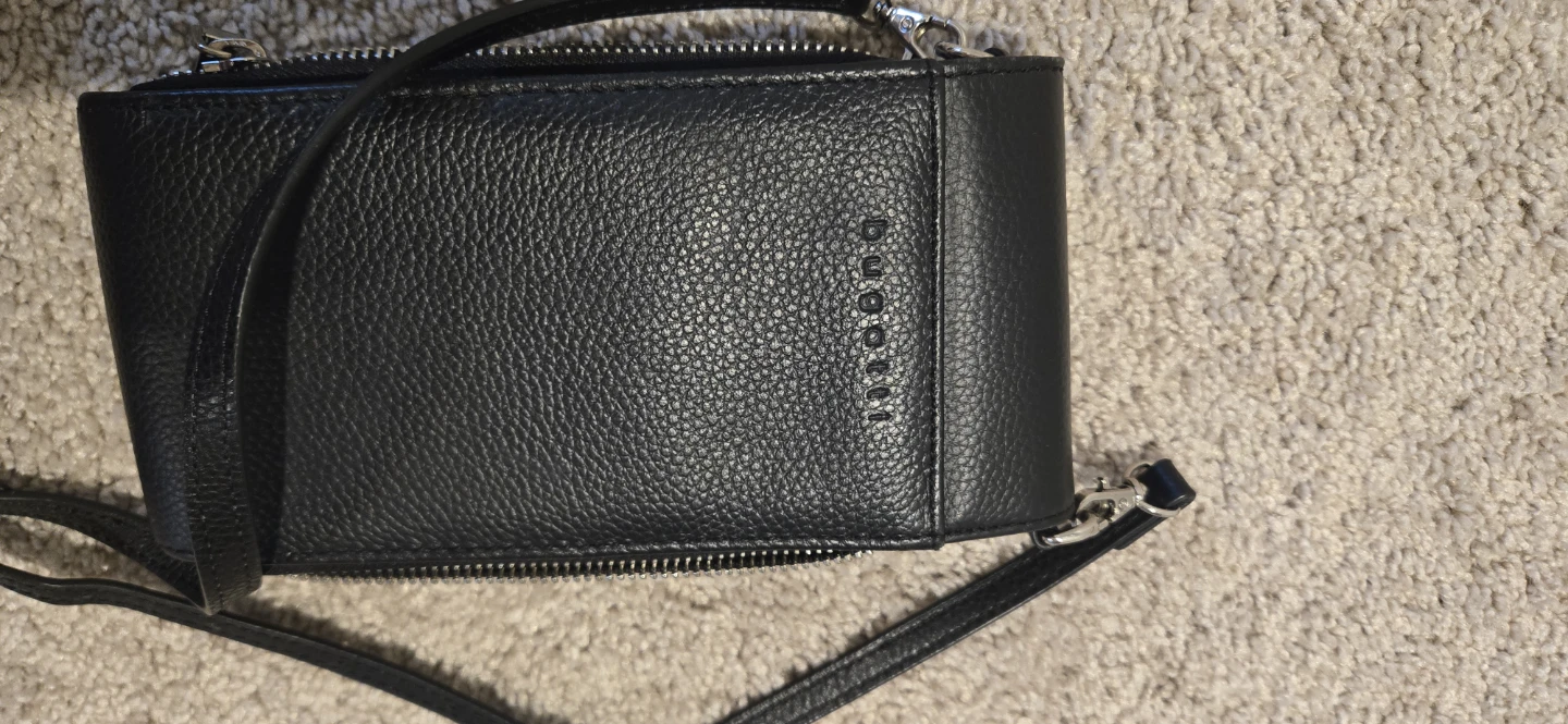 Bugatti Black Leather Crossbody Wallet - photo 3
