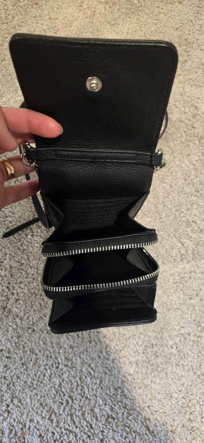 Bugatti Black Leather Crossbody Wallet - photo 5