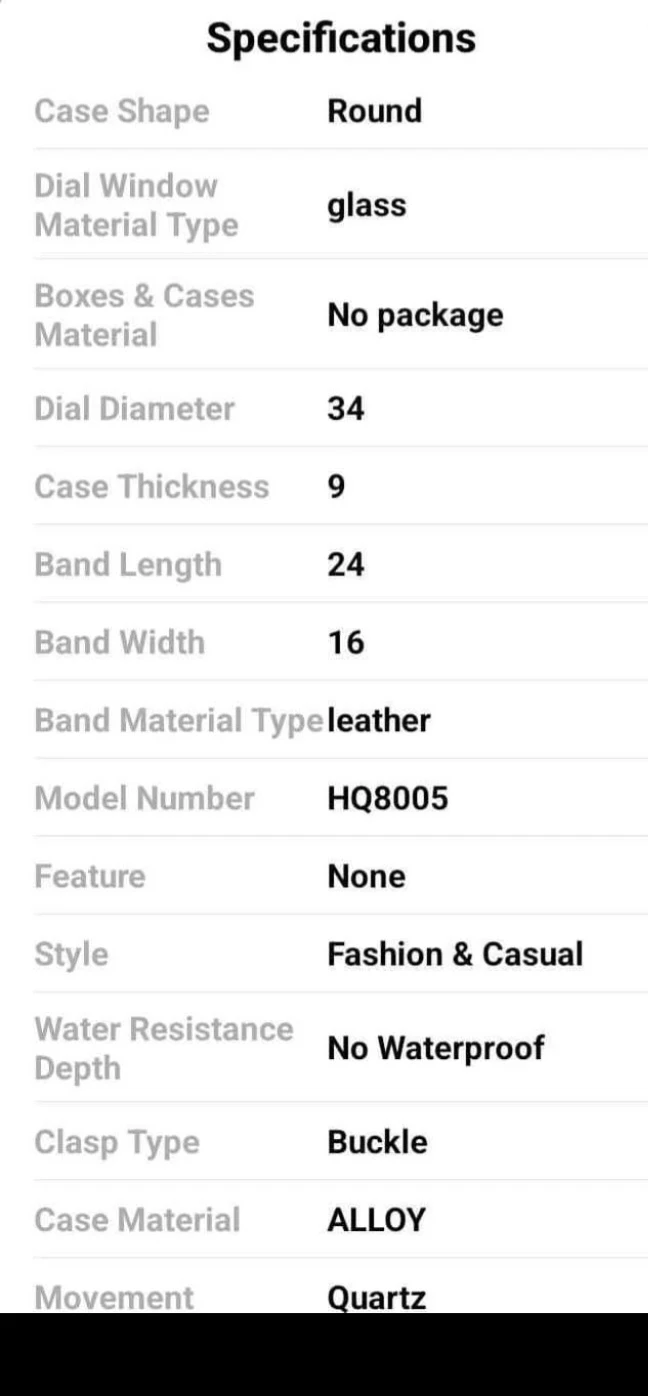 Fashion Quartz Watch with Leather Band - photo 2