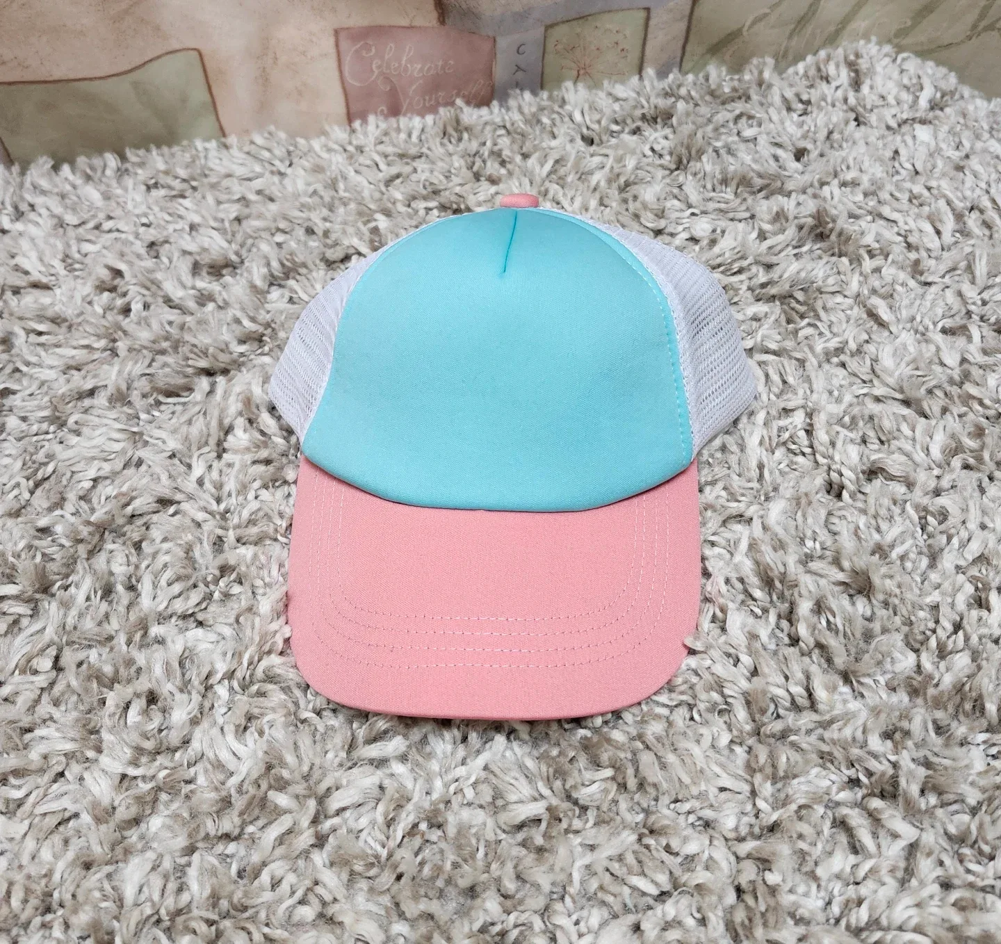 Trucker Hat - Pink and Teal