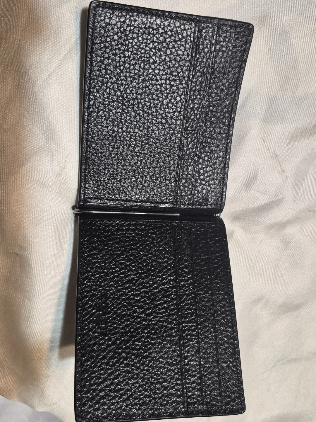 Coach Black Leather Money Clip Wallet - photo 3