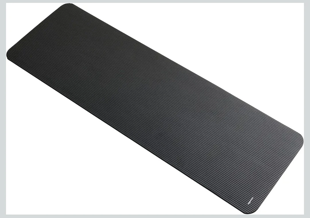 Amazon Basics Thick Exercise Yoga Mat with Carrying Strap