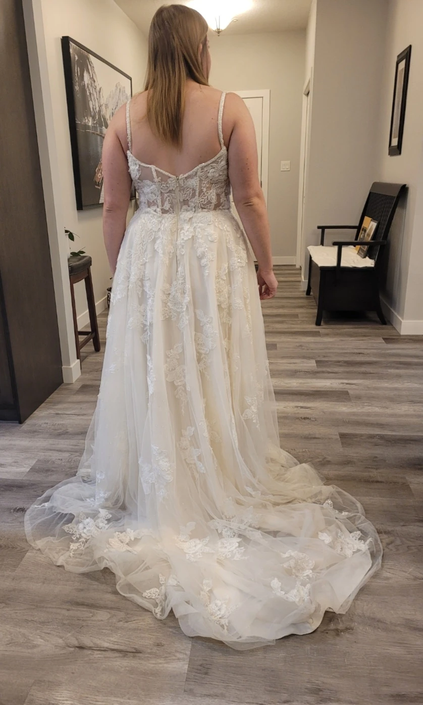 Oleg Cassini   ivory stone wedding dress - photo 2