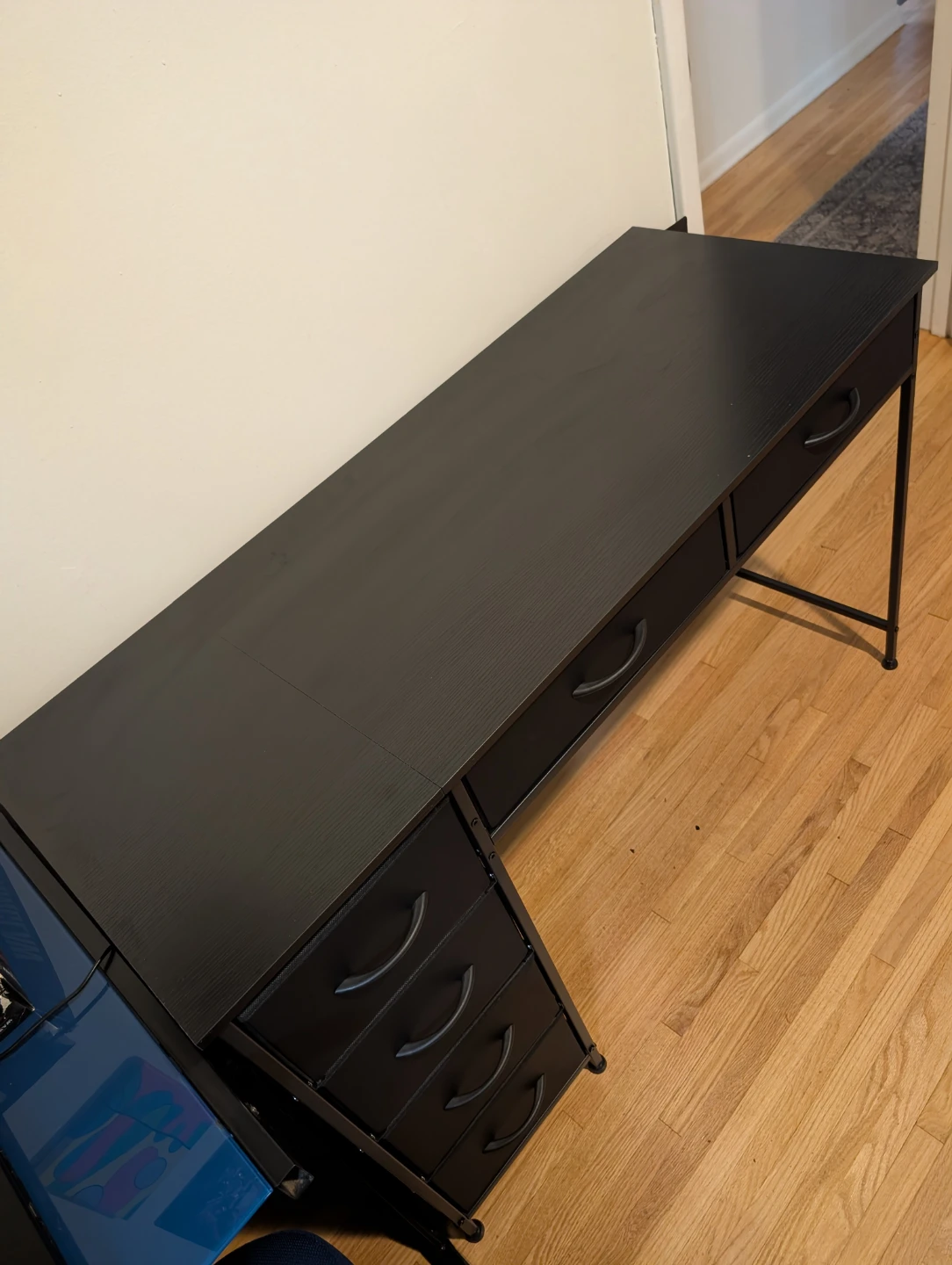 Black 6-Drawer Computer Desk - photo 4