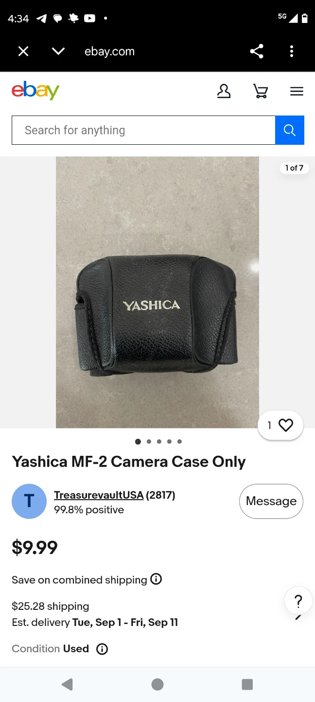 Vintage Yashica Camera Case - case only - photo 3