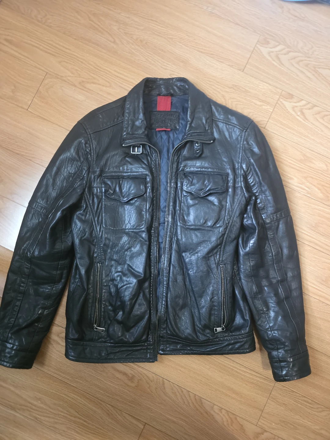 True Originals Black Leather Jacket