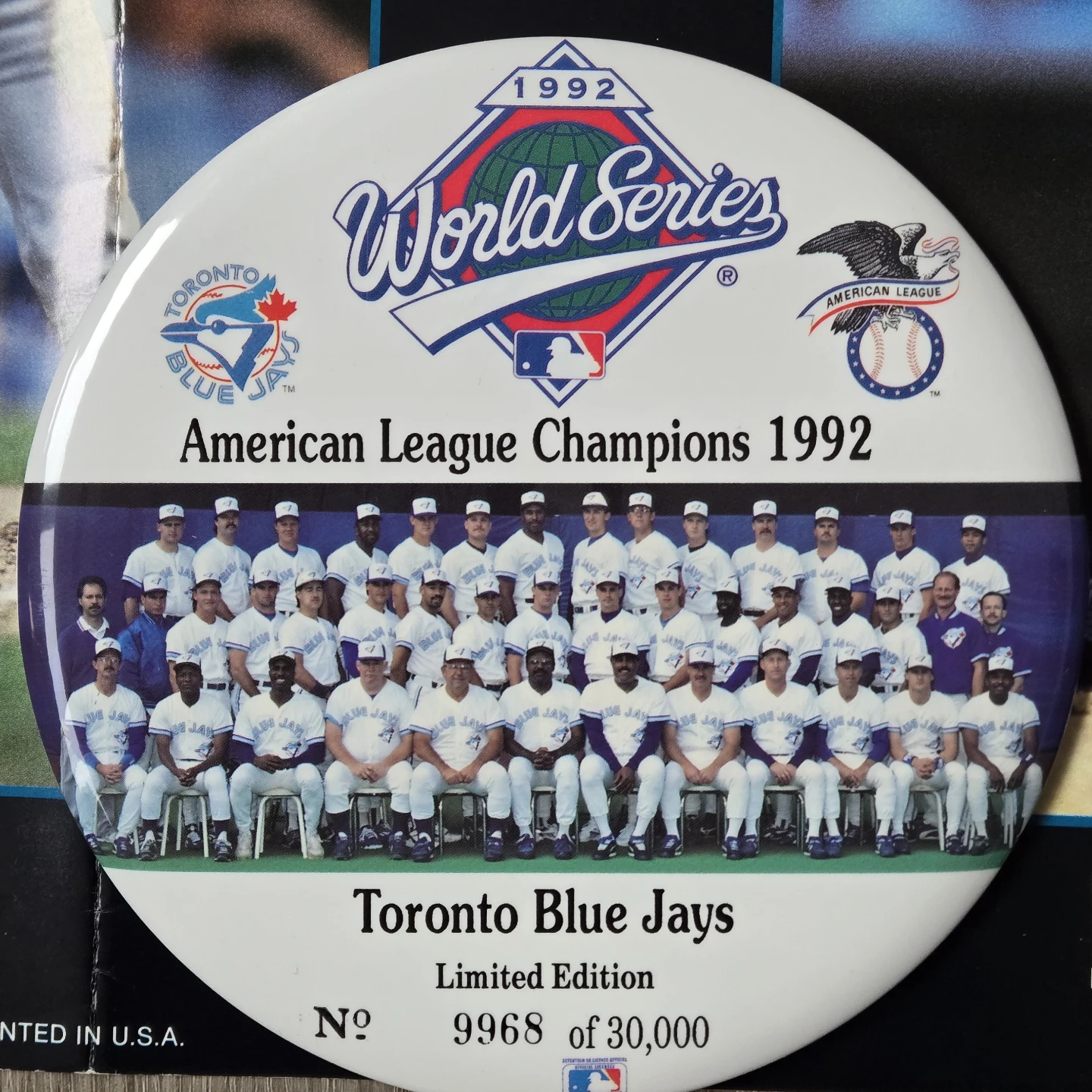 Vintage 90's Blue Jays Lot, Posters & World Series Buttons - photo 5