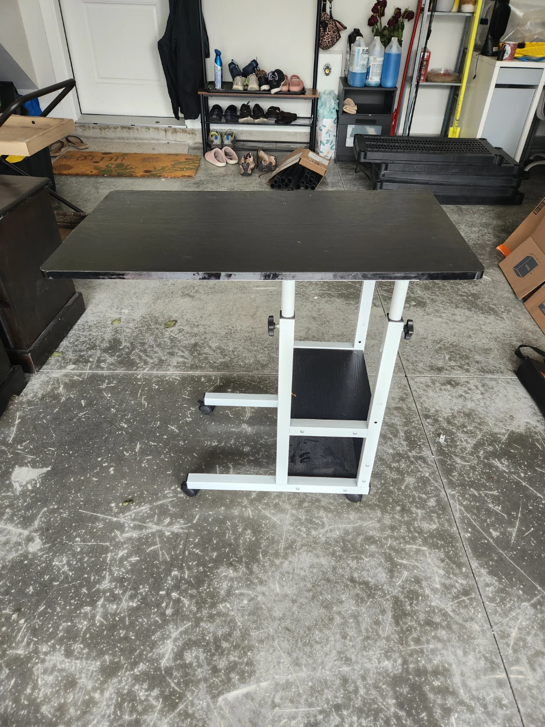 Adjustable Rolling Side Table