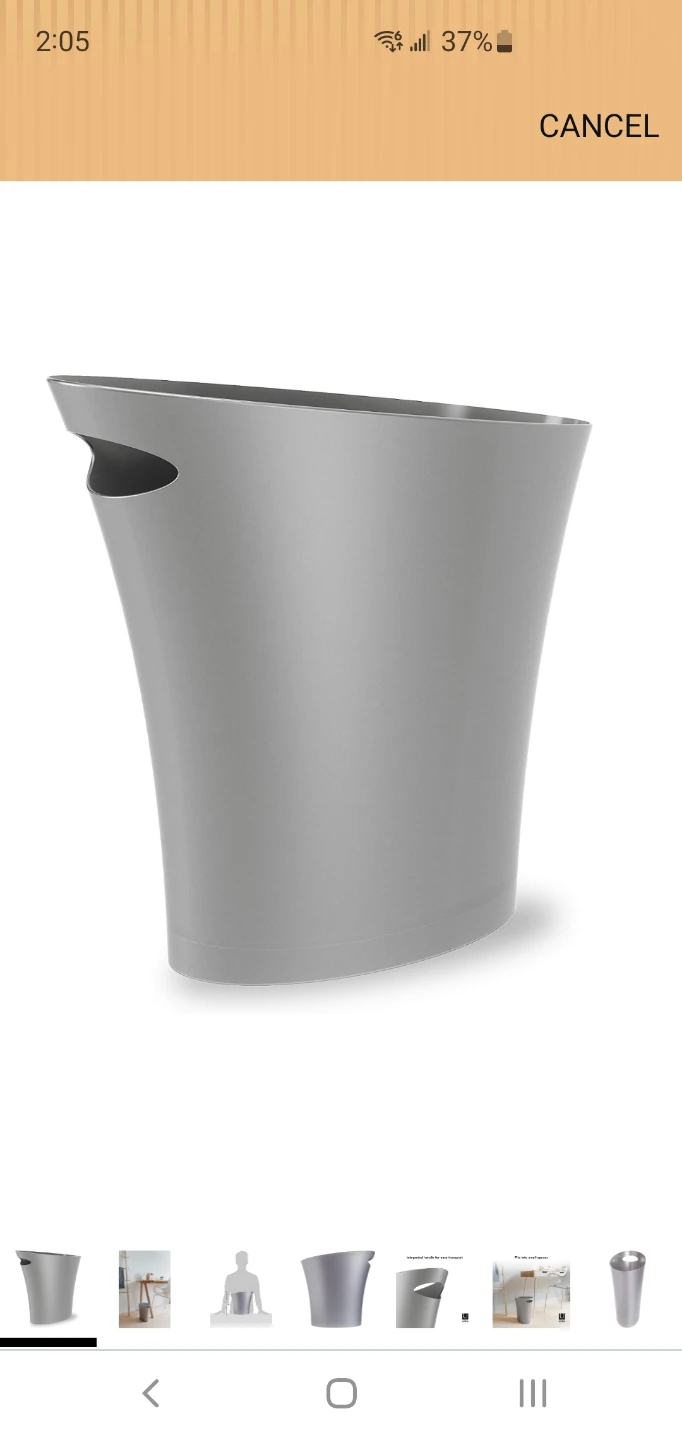 Set of 3 Sleek & Skinny 2-Gallon Trash Cans - photo 2