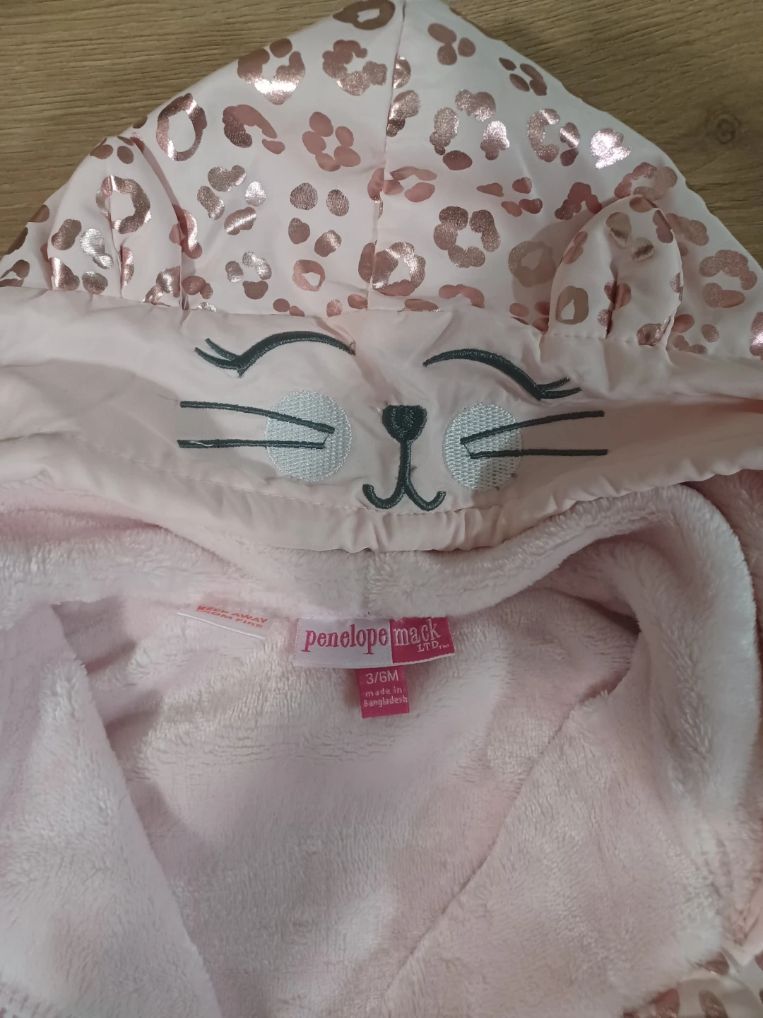 Penelope Mack Baby Snowsuit 3/6M Pink Leopard - photo 3