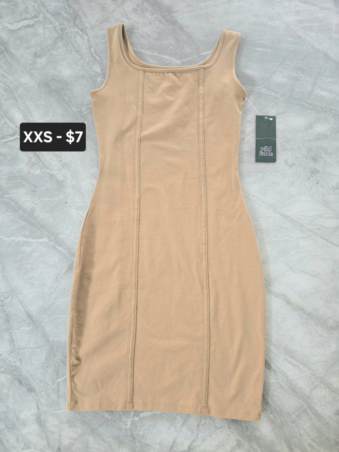 Wild Fable Tan Bodycon Dress XXS - photo 2