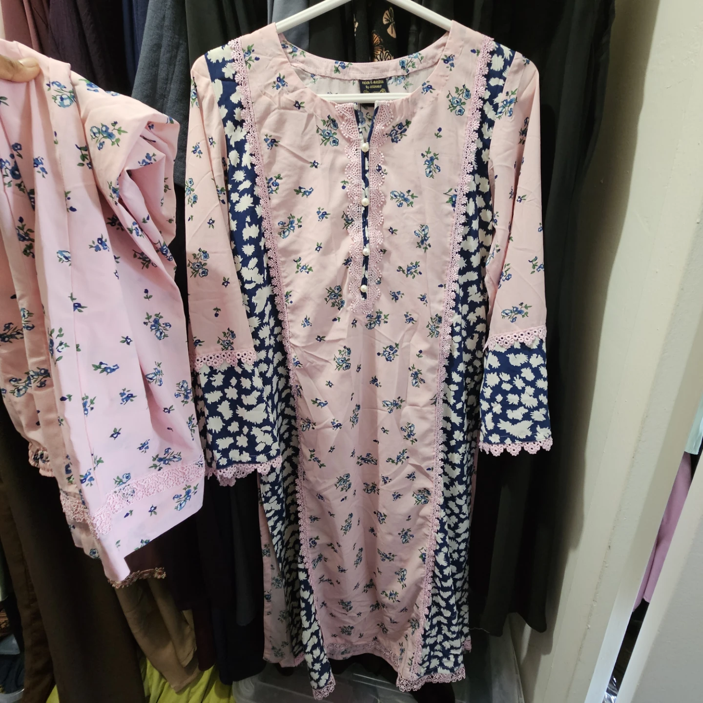 Pink Floral Kurti set