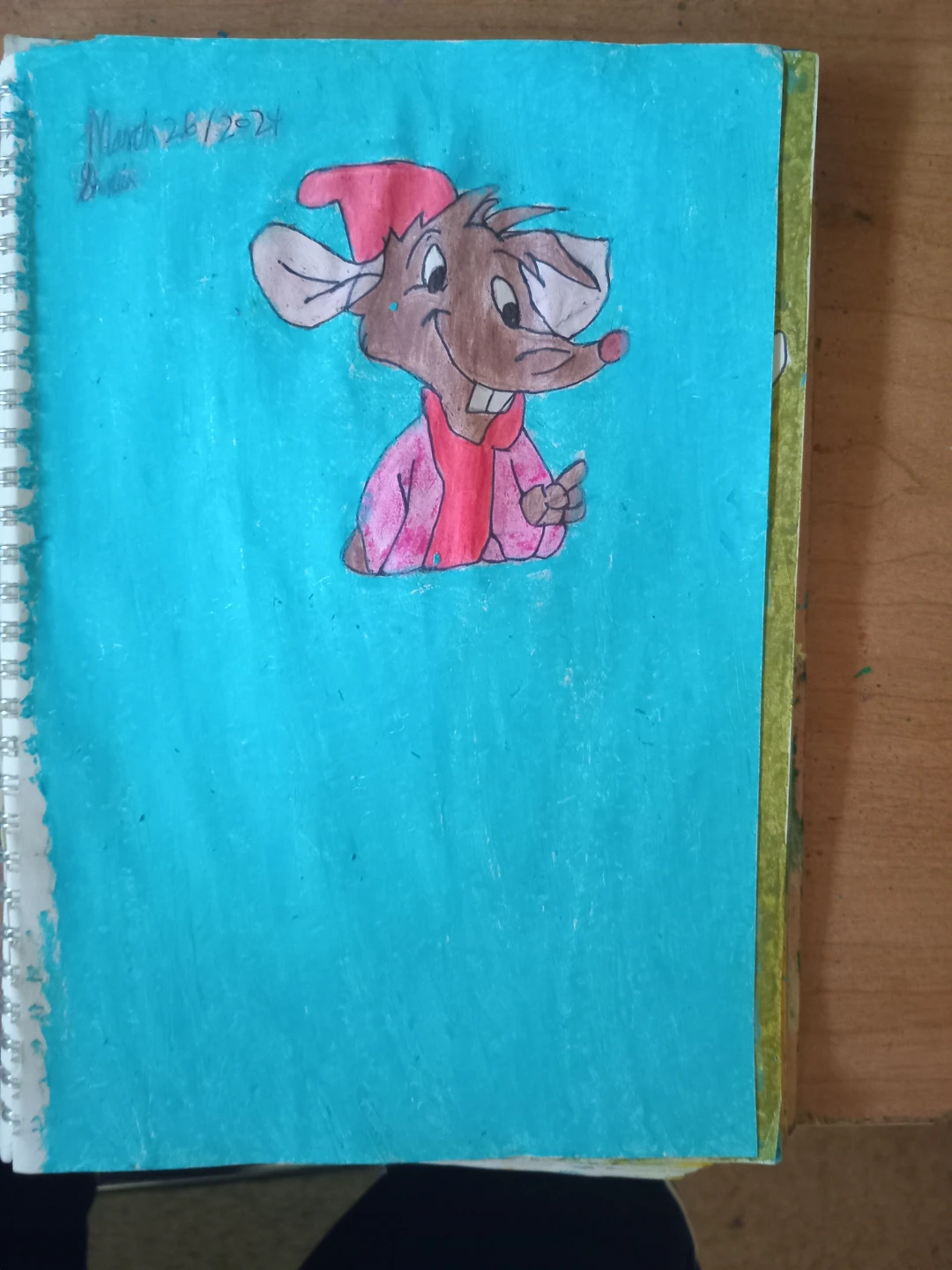 Light Blue Background: Rat Drawing by Sherwin - photo 4