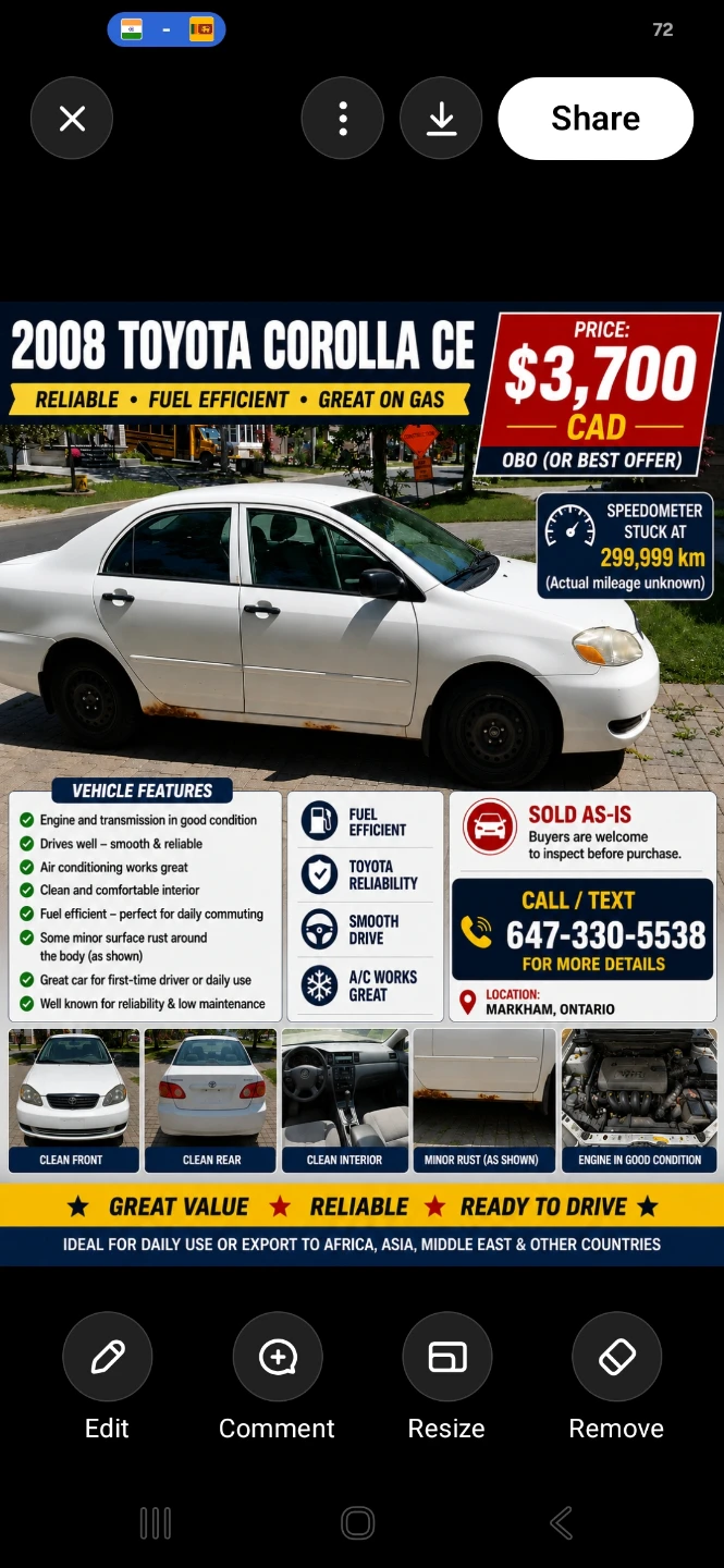 2008 Toyota Corolla CE Sedan