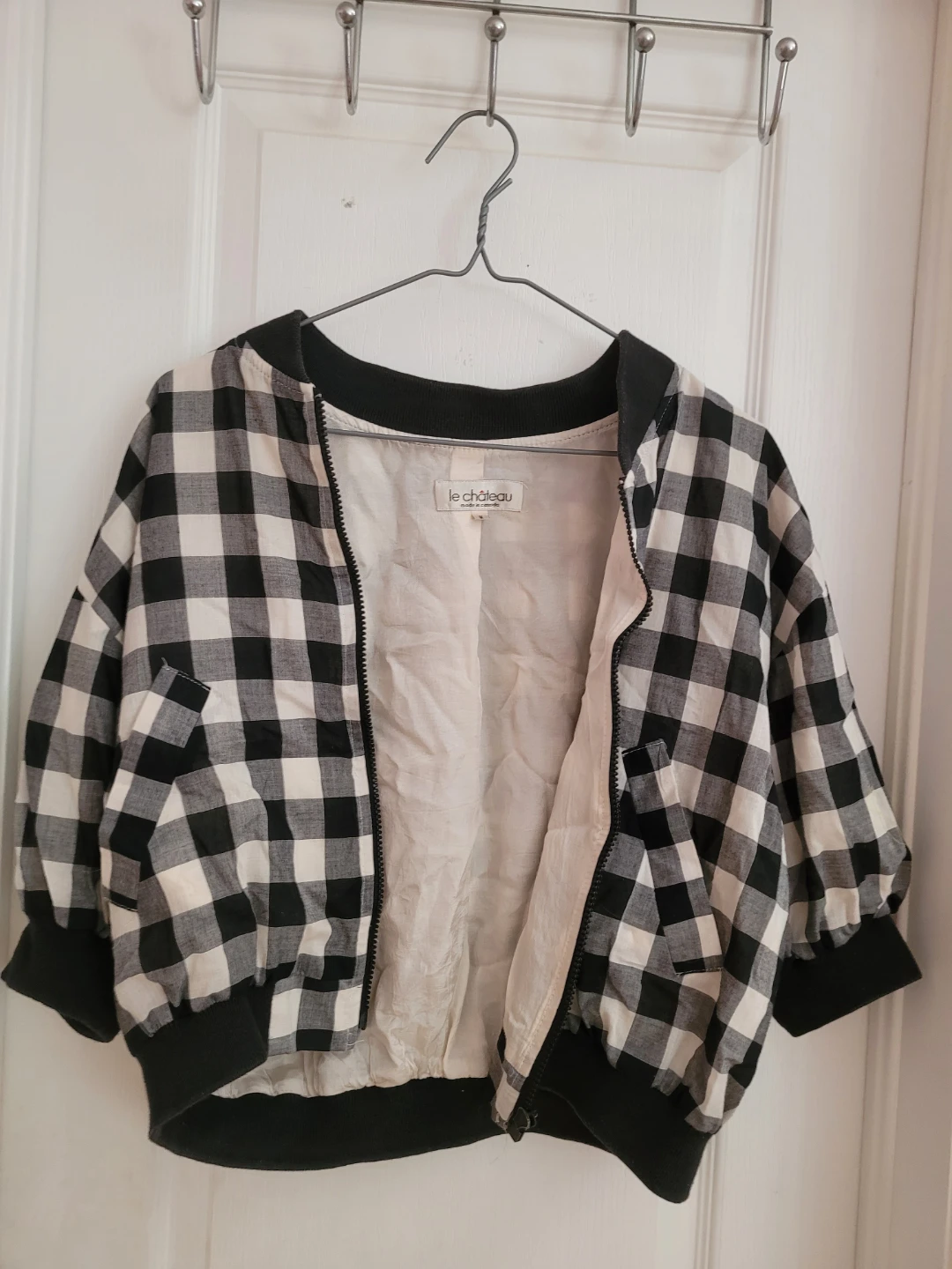 Le Château Buffalo Plaid Bomber Jacket