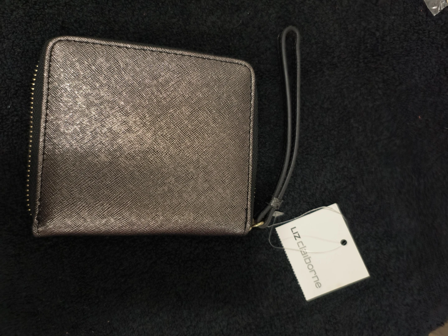 Liz Claiborne Zip Around Wallet - Bronze Metallic