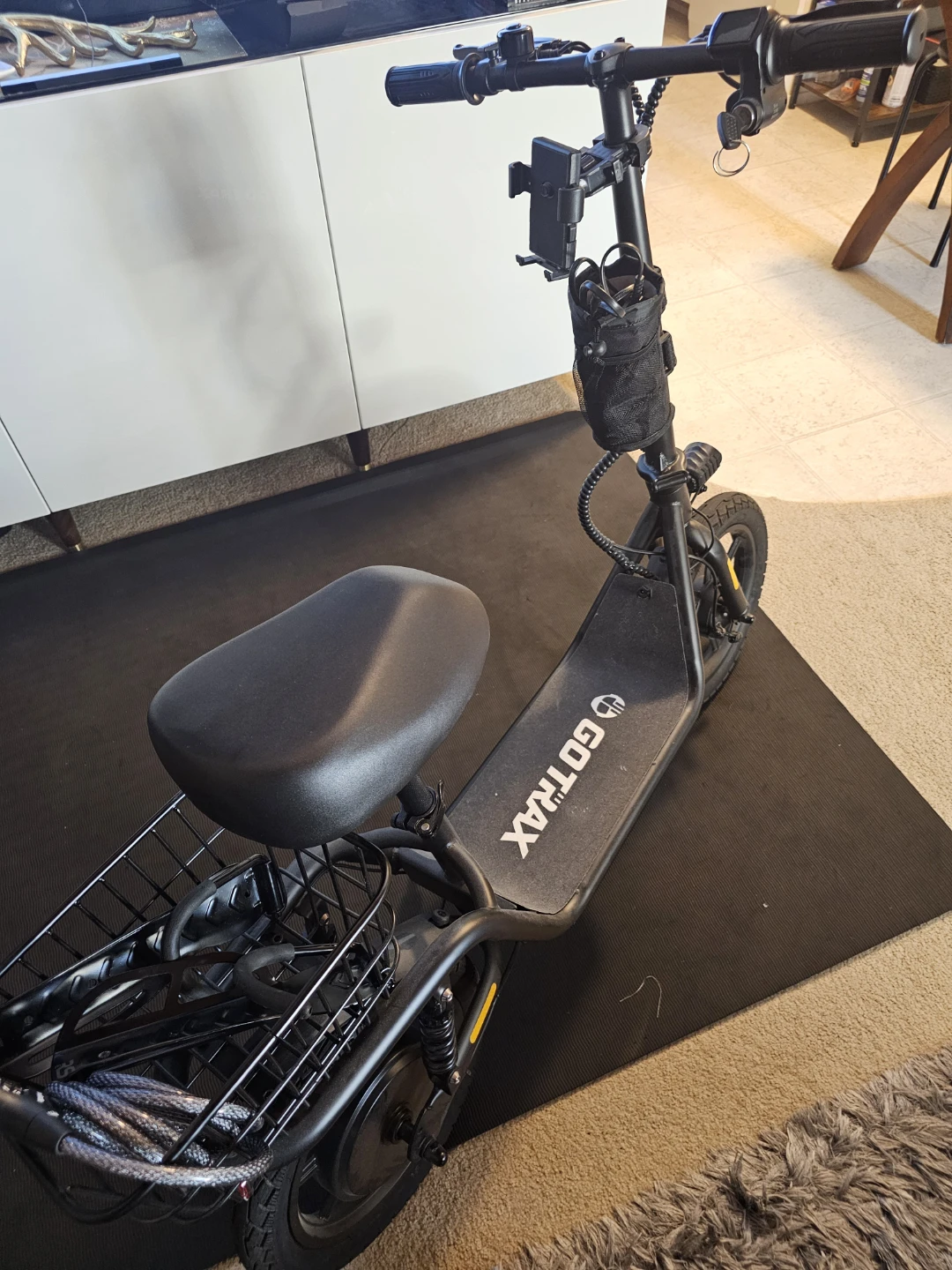 GOTRAX Flex Electric Scooter with Seat and Basket