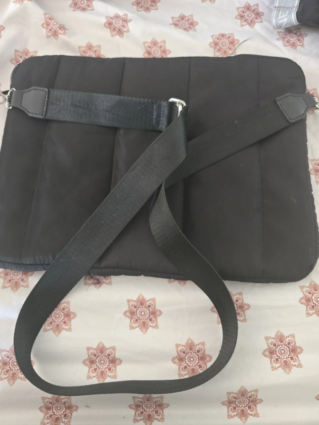 Black Padded Laptop Sleeve with Strap
