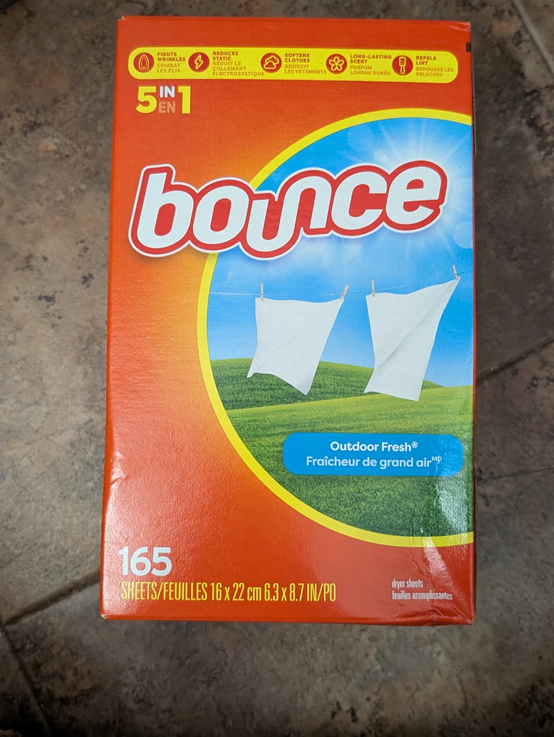 Brand New Laundry Bounce Dryer Sheets Outdoor Fresh 165 Sheets