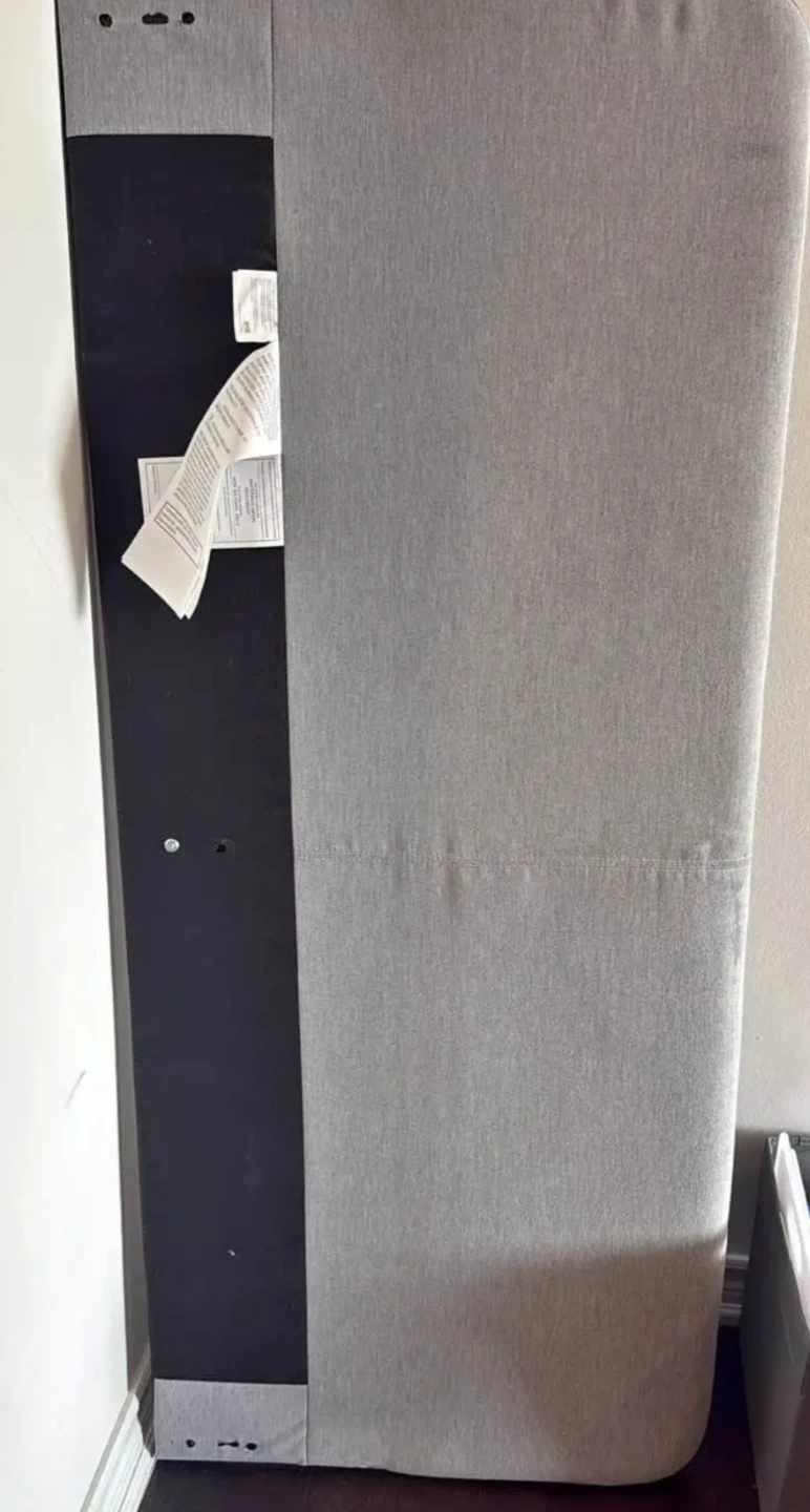 Grey Fabric queen size Frame with Slats - photo 3