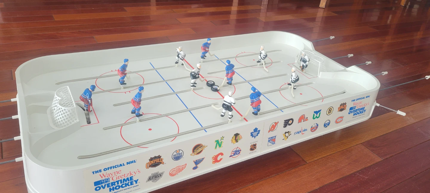 1990 official wayne Gretzky overtime hockey set Kings vs Rangers