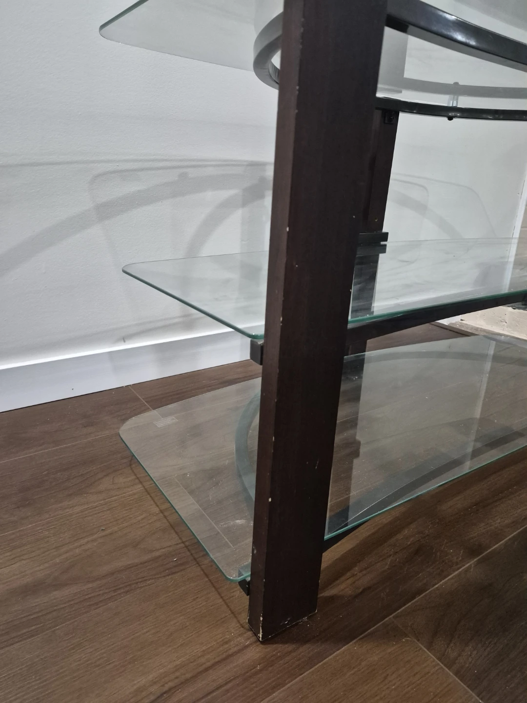 Glass TV Stand with 3 Tiers - photo 3