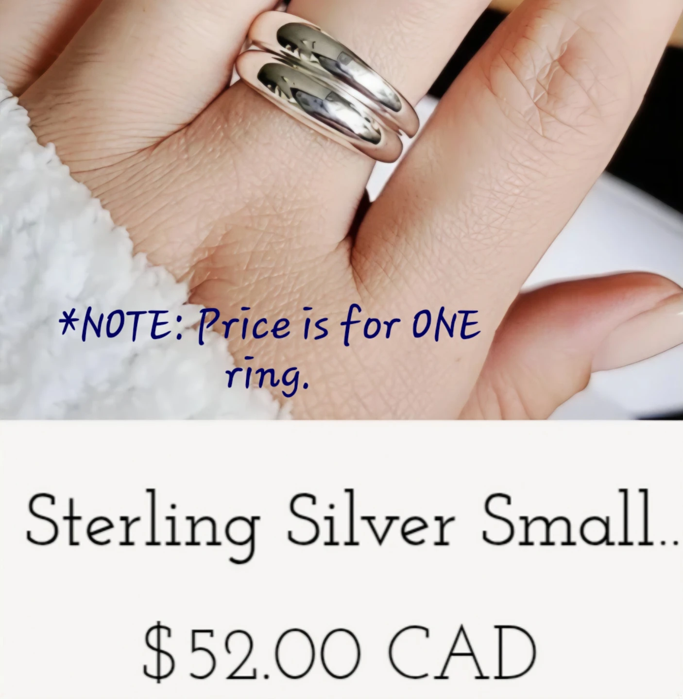 Delicate Thin Rhodium Plated DOME Ring by "EMMA VERA"! - photo 2