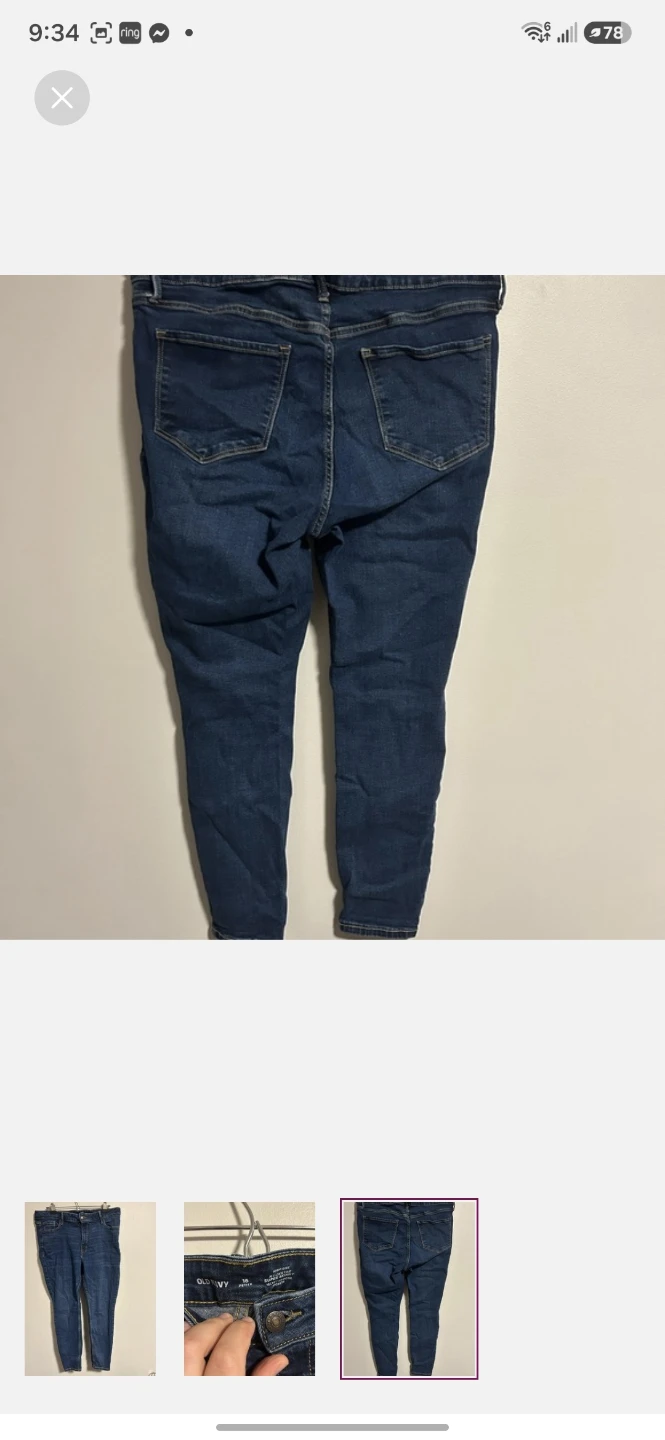 Old Navy High-Rise Rockstar Jeans Size 16 Petite - photo 3