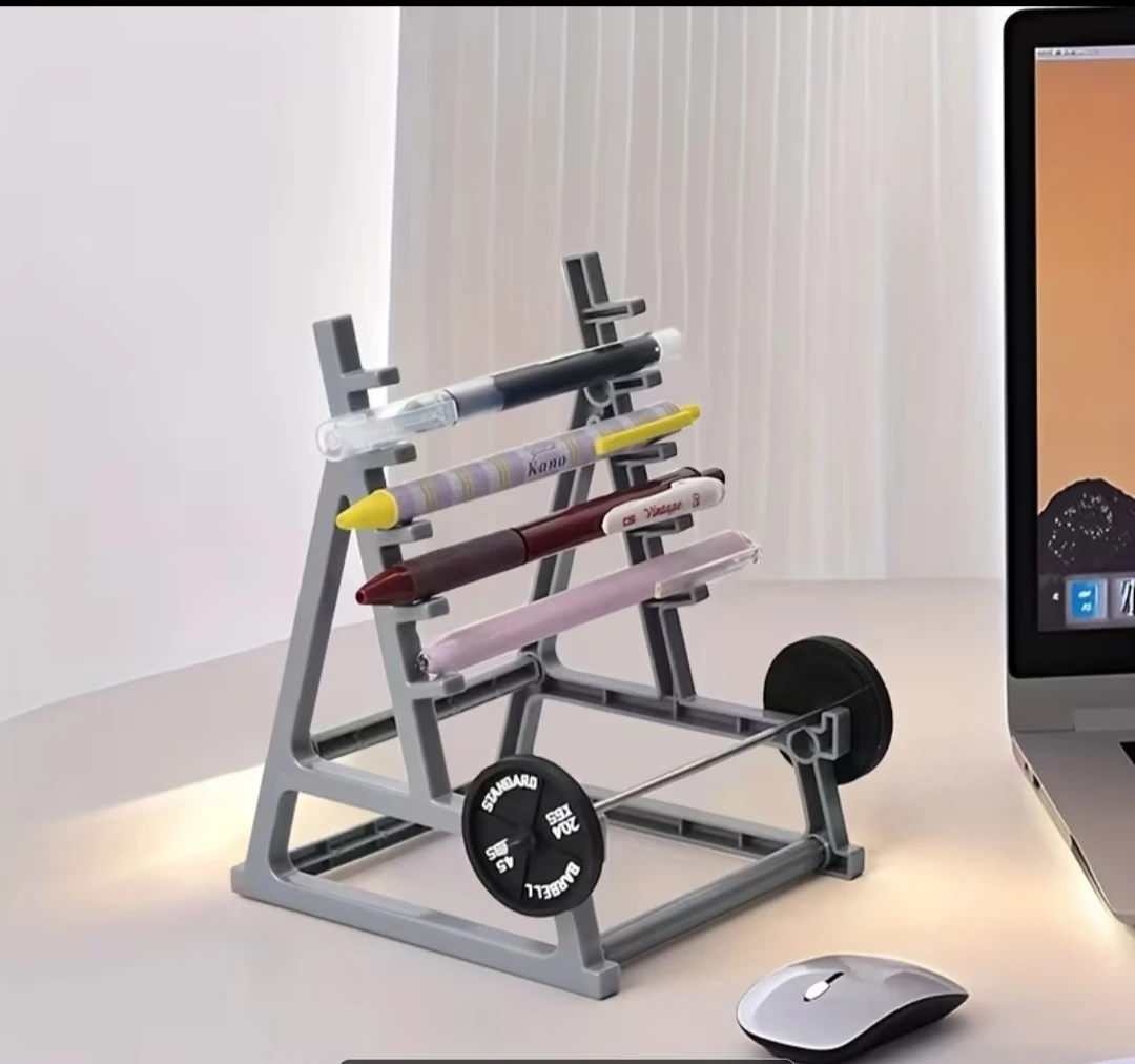 Miniature Barbell Rack Pen Holder - photo 5