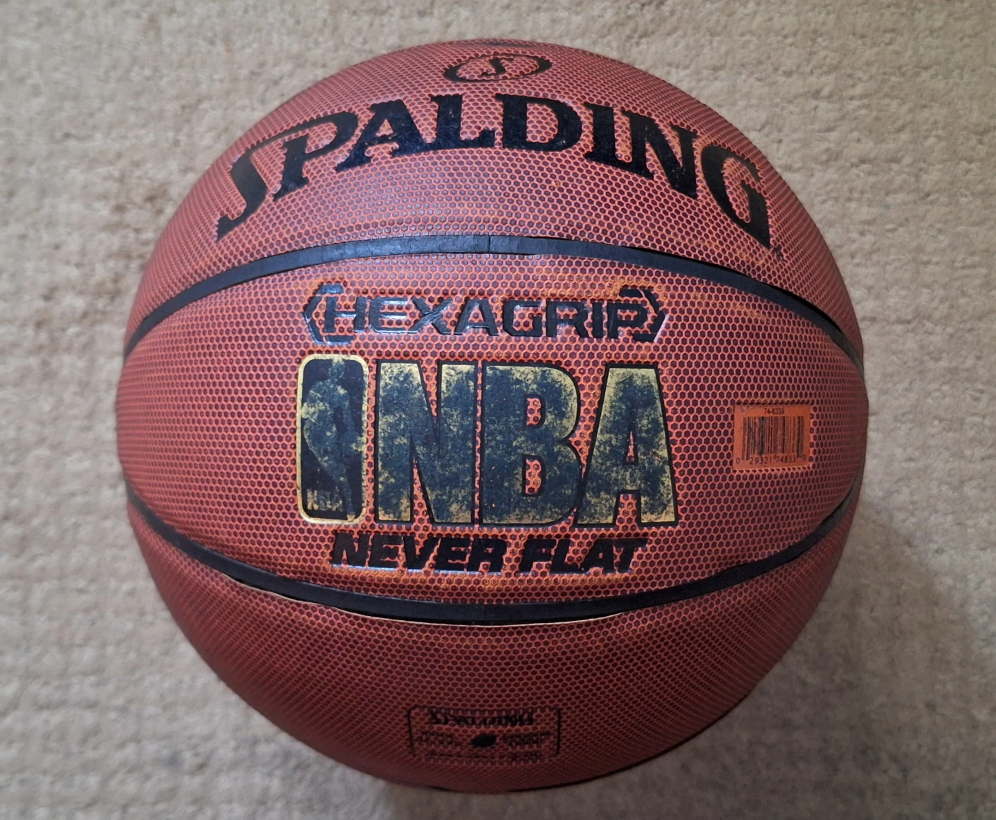 Spalding NBA Never Flat HexaGrip Basketball