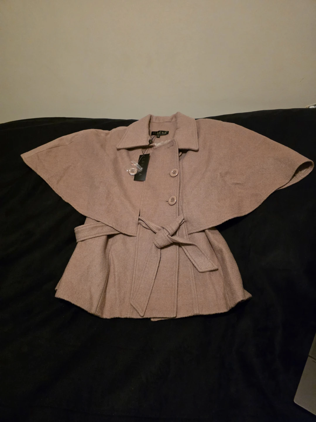 Light Brown Cape Coat with Belt - photo 2