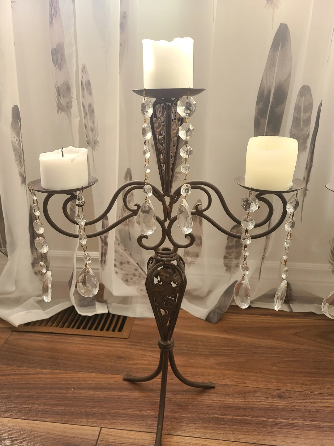 2 Ornate Crystal Candelabras - photo 2