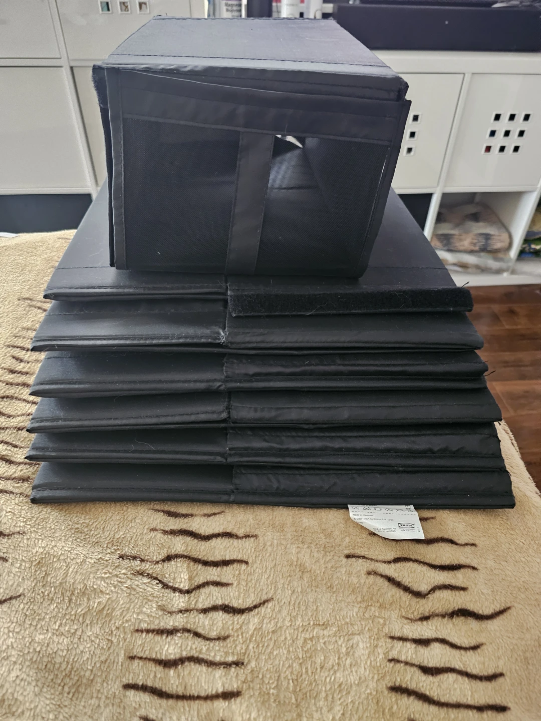 IKEA Black Storage Boxes (Set of 7)