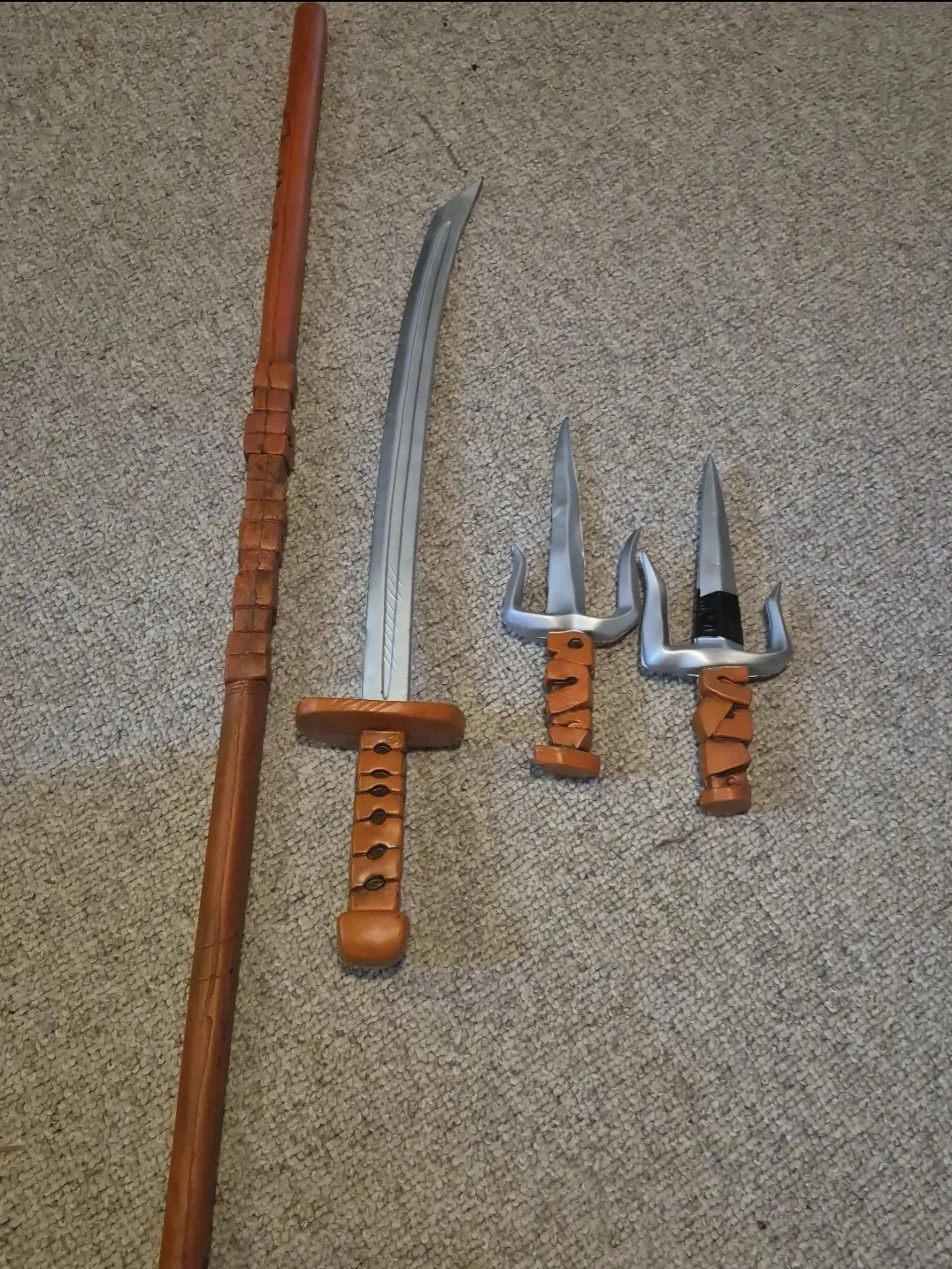 Ninja Turtle plastic toy weapons set