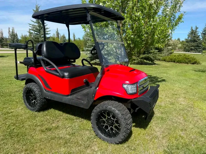 Red Golf Cart with Custom Wheels - photo 3