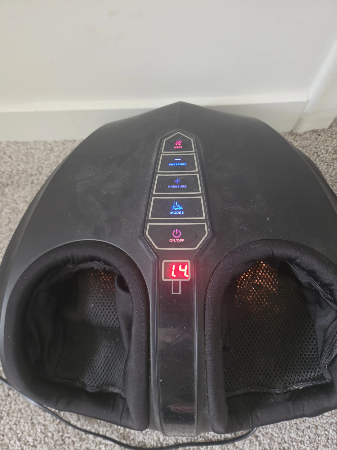 Black electric foot massager