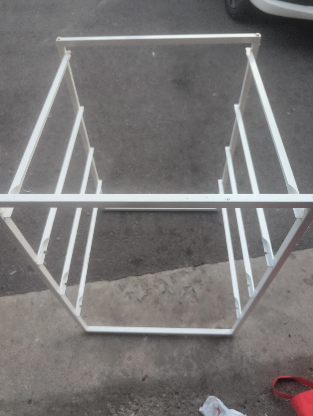 White Metal Hexagon Shelf Unit