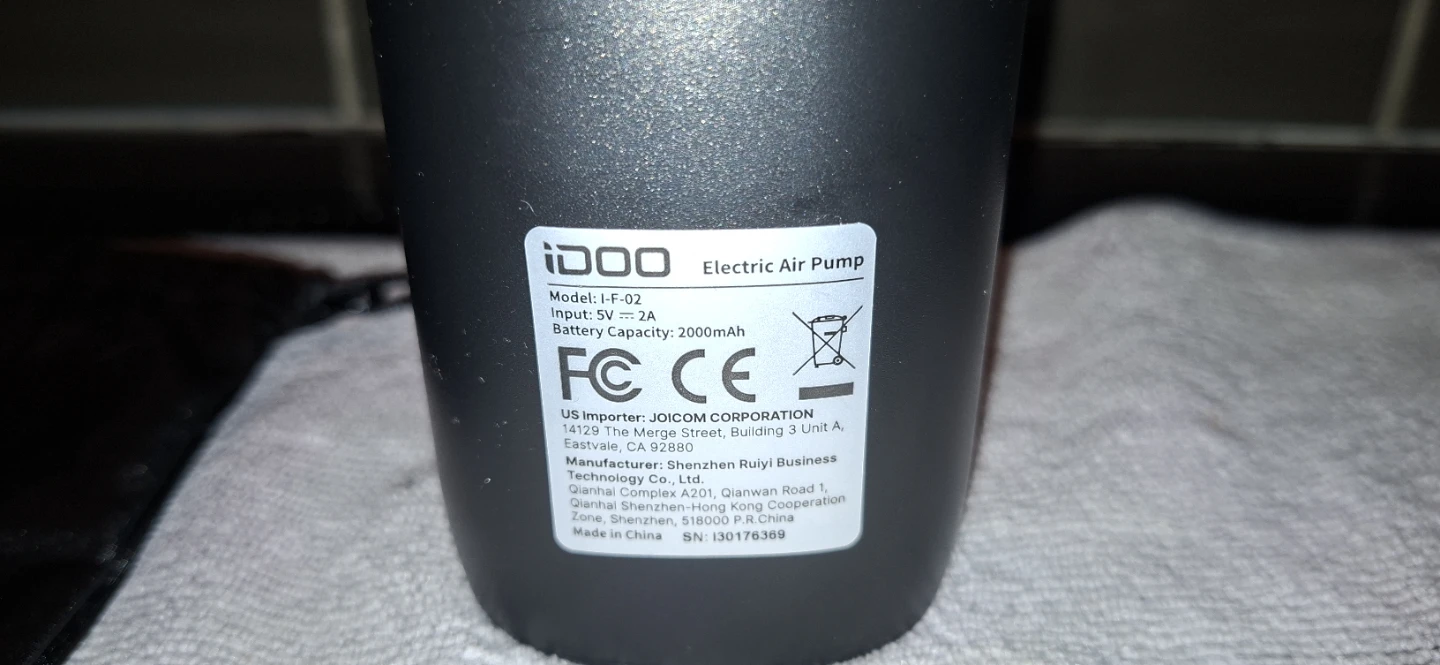 iDOO Electric Air Pump - photo 3