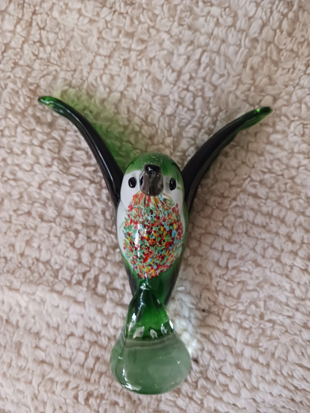 Glass Hummingbird Figurine