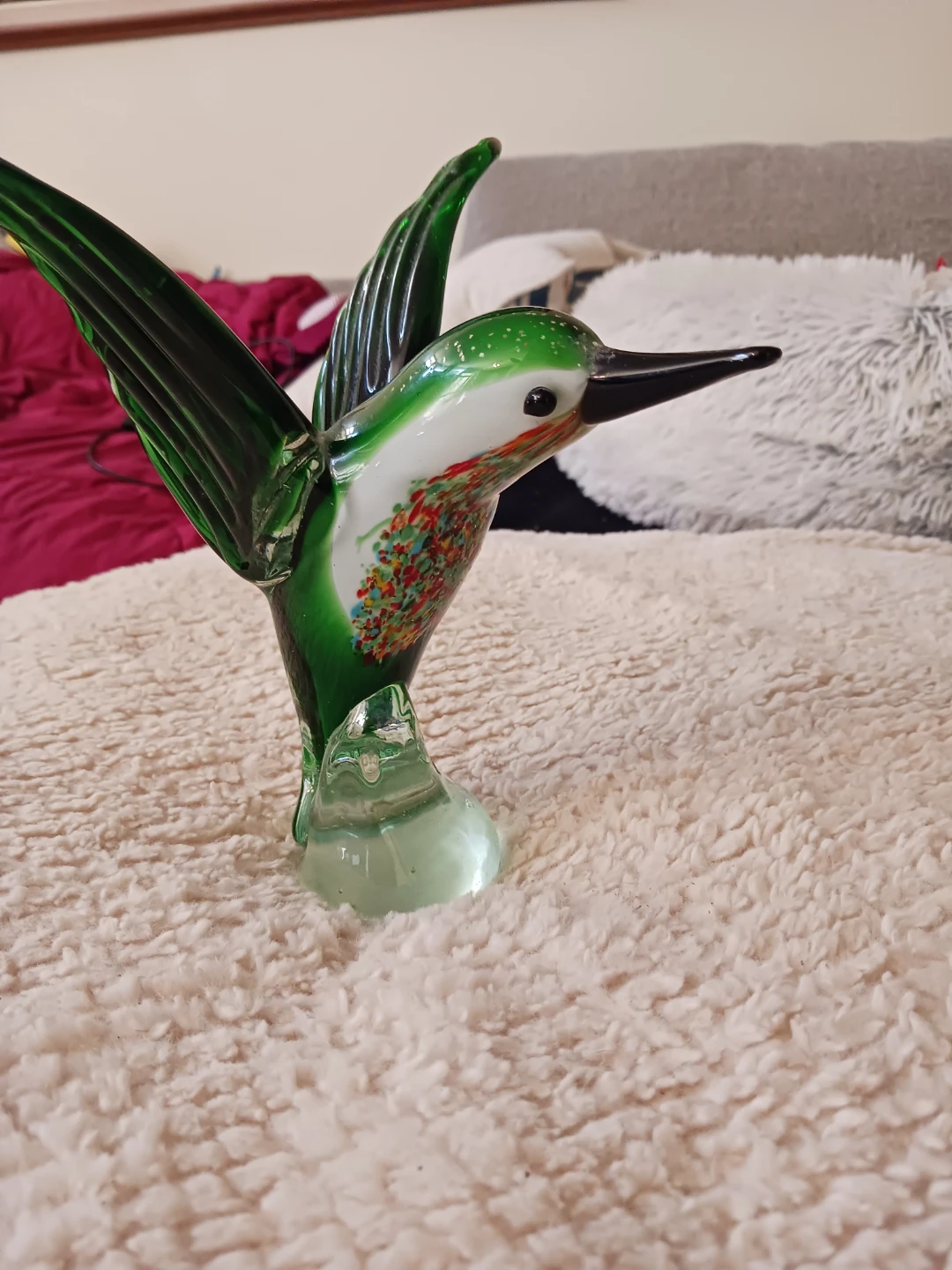 Glass Hummingbird Figurine - photo 3