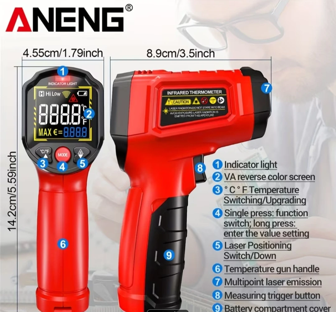 ANENG TH203 Infrared Thermometer - photo 4