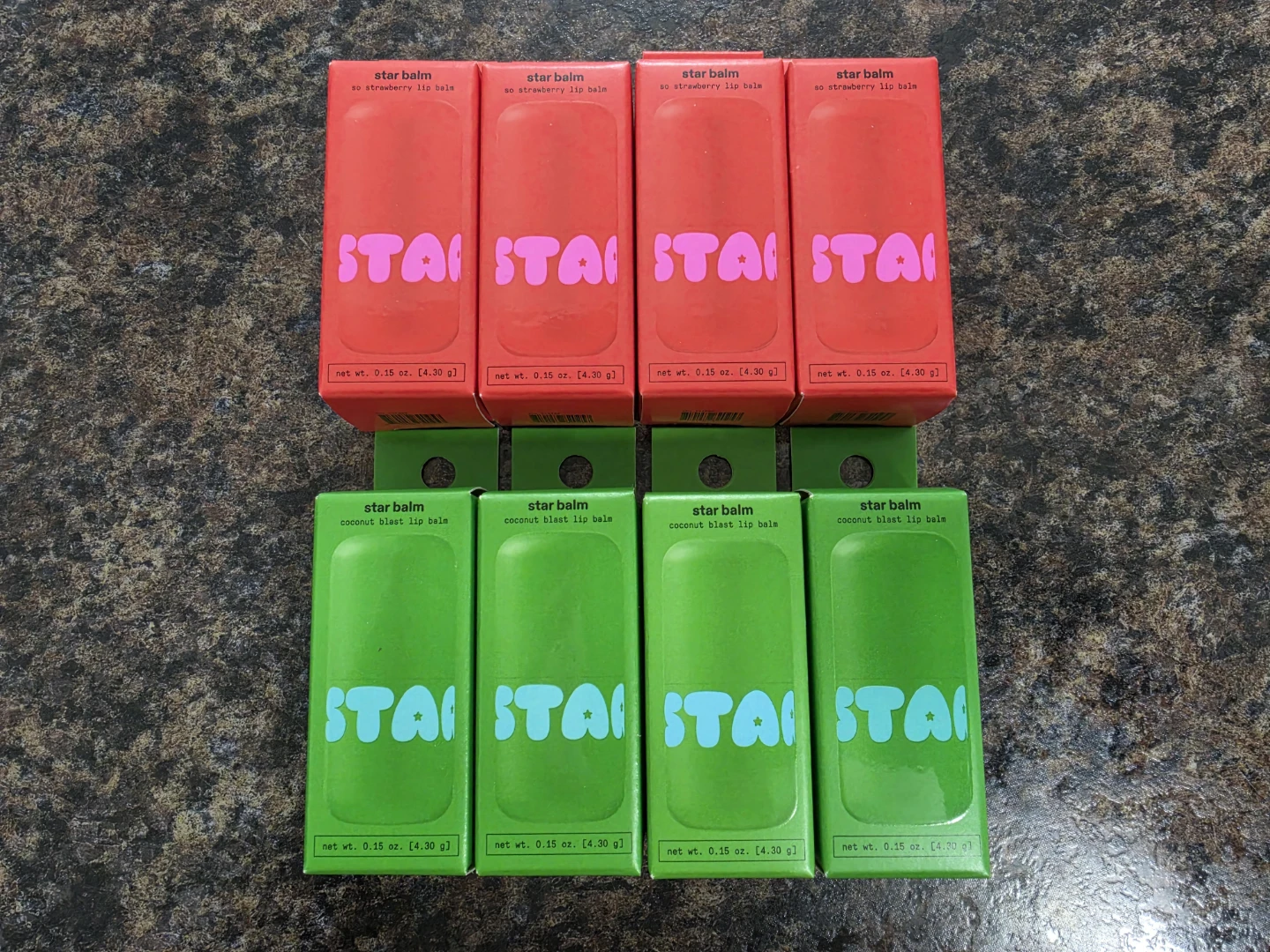 8 × Starface Star Balm (strawberry & coconut) lip balm
