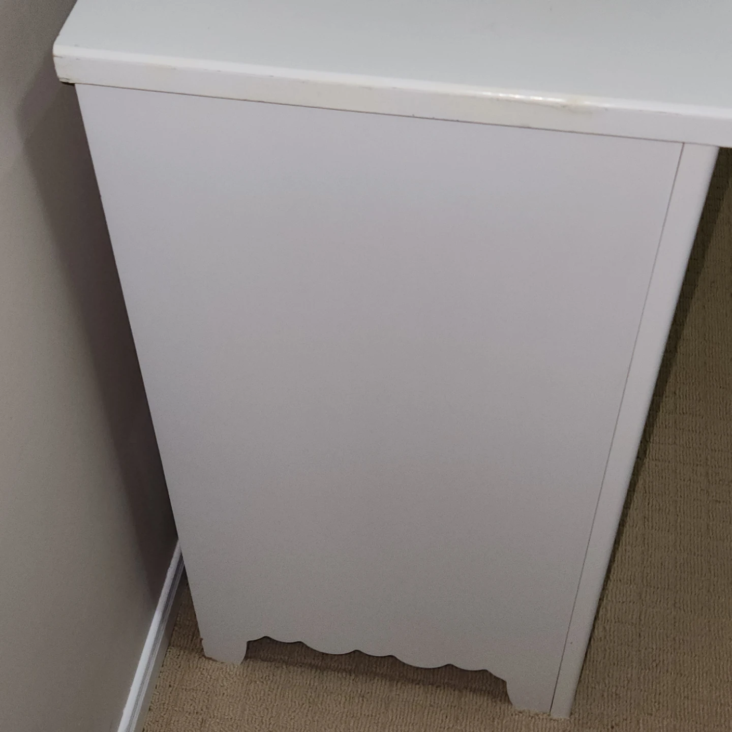 White Dresser with Mirror and Bench - photo 3