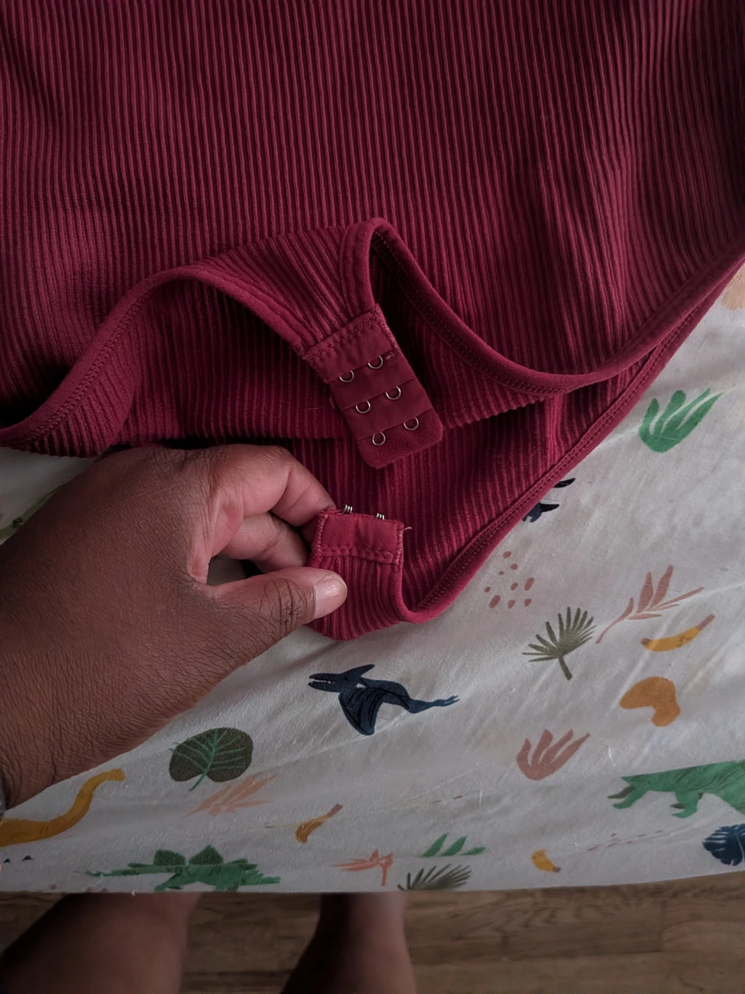 XXXL Ribbed Bodysuit - Maroon - Heyshape - photo 2