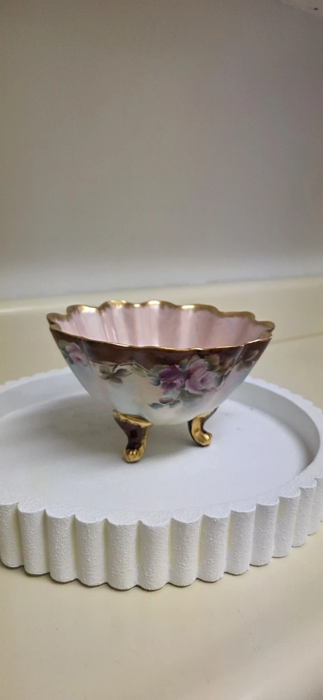 Hand painted 1907 porcelain bowl