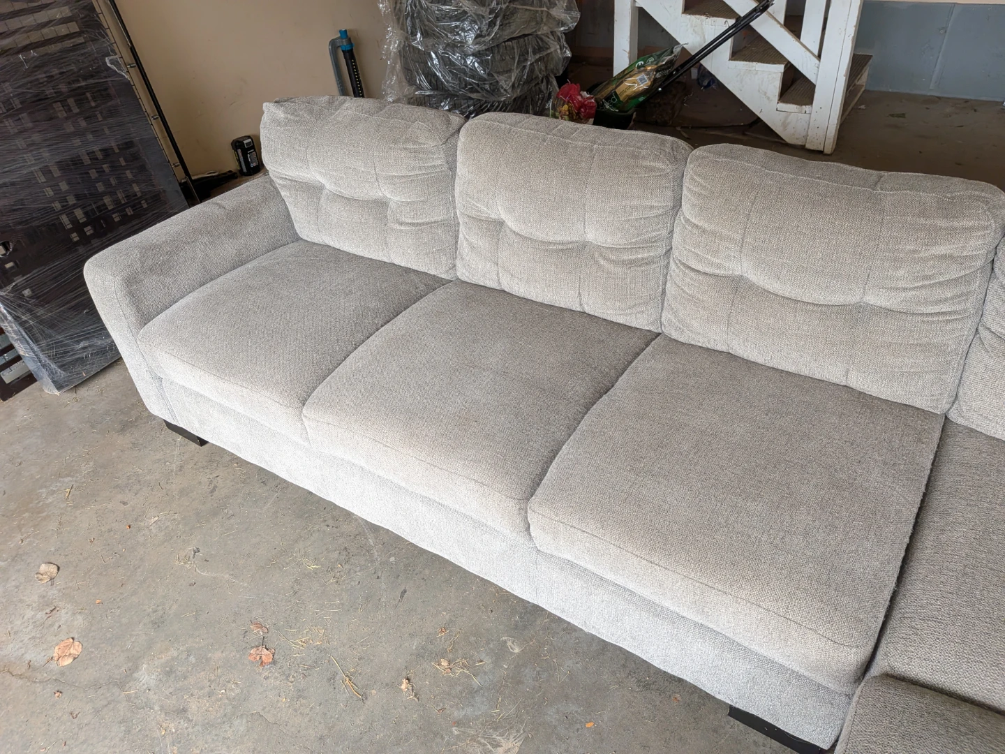 Grey Right Facing Sectional Sofa - photo 2