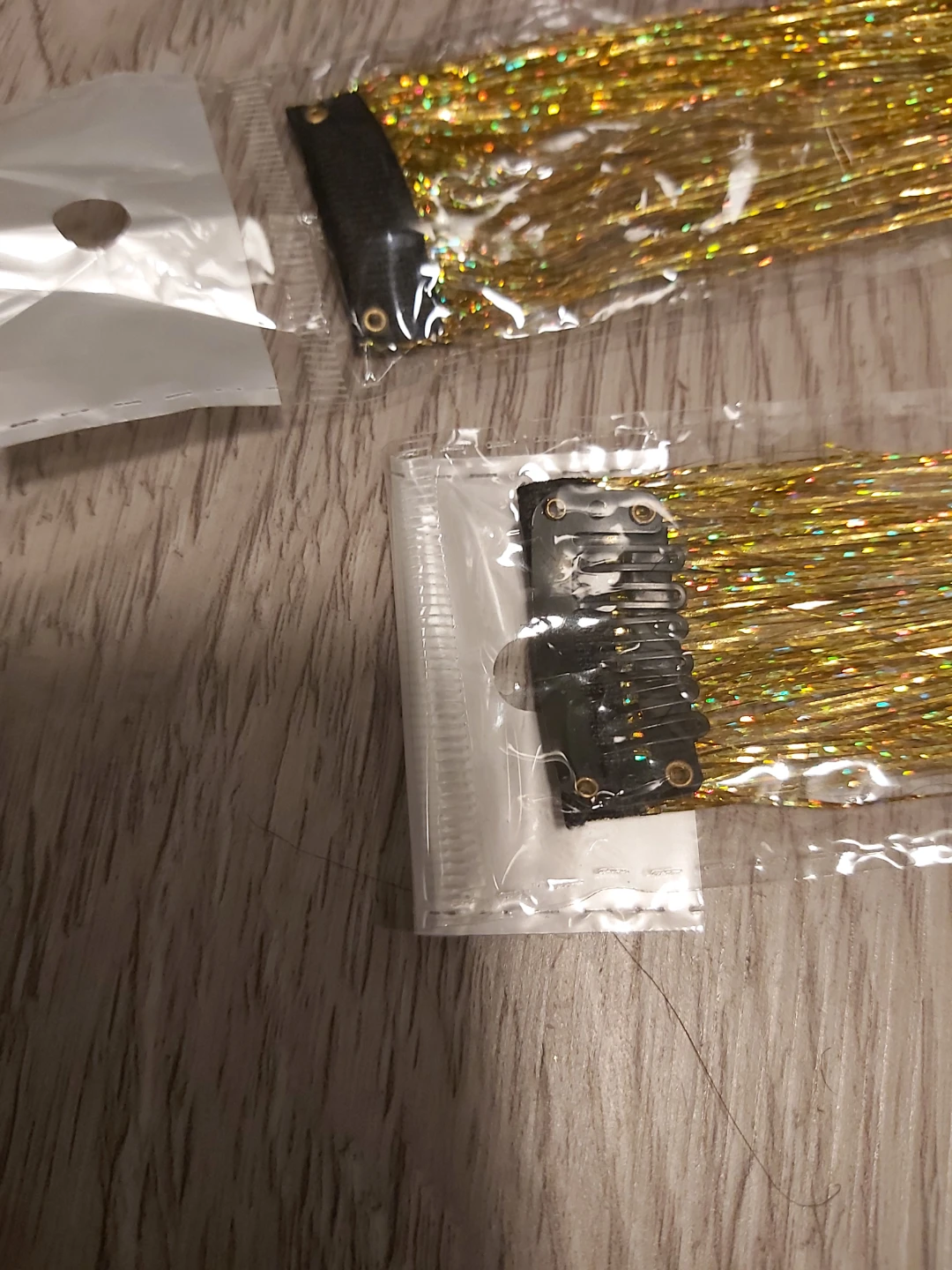 Gold Clip-in Hair Tinsel Extensions - photo 4