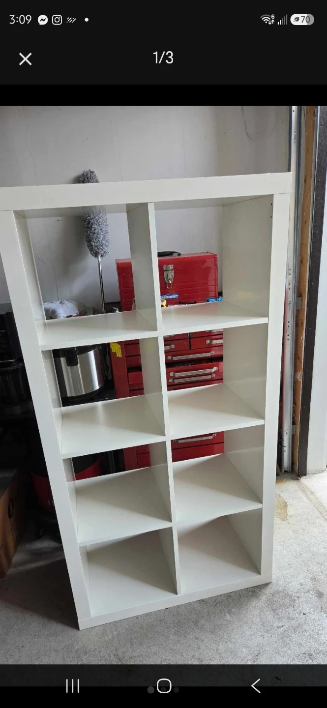 White 9-Cube Storage Shelf