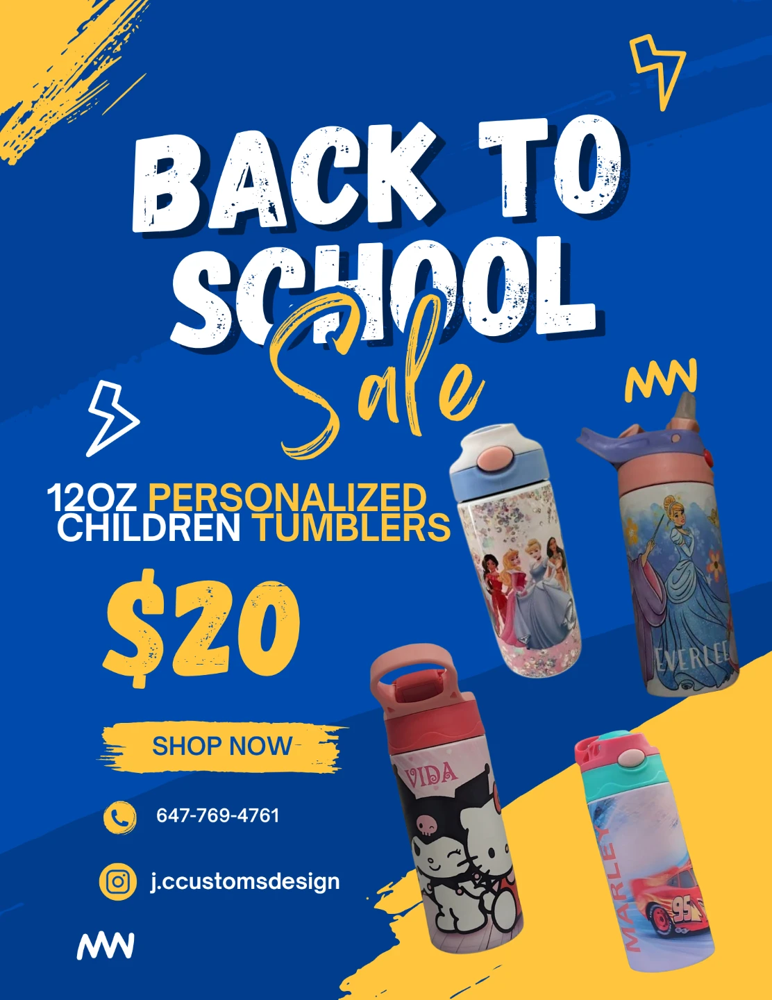 Kids Tumbler with Sesame Street Characters