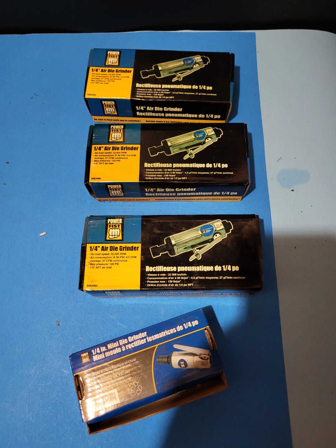 Power Fist 1/4" Air Die Grinder